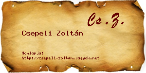 Csepeli Zoltán névjegykártya