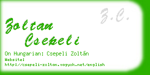 zoltan csepeli business card